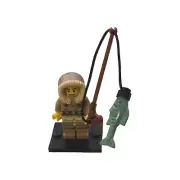 LEGO 8805 Minifigure Series 5 - ICE FISHERMAN - RETIRED W/ STAND