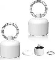 [HDNMCNK] 2Pcs Jewelry Container with Round Keychain - Portable Traveling Jewelry Holder,Small Sports Ring Holder Keychain, Traveling Ring Case Gifts