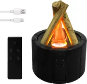 Flame Fireplace Diffuser, Essential Oil Diffuser for Fireplace, Humidifier with Light and Remote Control