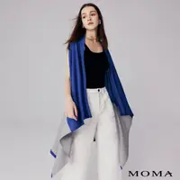 在飛比找momo購物網優惠-【MOMA】藝術風撞色披肩背心(兩色)