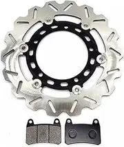 Motorcycle Front Rear Brake Disc Rotor Set Motorcycle Fr&on&t Brake Disc/Brake Rotor for Be&ne&ll&i TNT25 BJ250-15 BJ250-15A BN251 TRK251(WITH PAD)