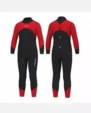Hevto Kid's Coral I Full Wetsuit Back Zip 3mm Neoprene Youth Sz 14 Red Black NWT
