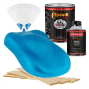 HOT ROD FLATZ Electric Blue Metallic Quart Kit URETHANE Flat Auto Car Paint Kit