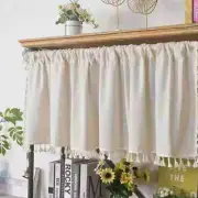 Nordic Style Short Curtains Cotton Linen Wine Cabinet Door Window Small Curtains