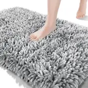 Yimobra Bathroom Rug Mat 24 x 17, Soft and 17" X 24", Light Grey