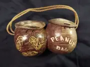 Coconut "Peanut Bag" - New - Handmade - Real Coconut Shells -Made In Phillipines