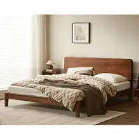 在飛比找蝦皮購物優惠-盧森堡系列 胡桃木床架C款 實木床架 深色床架 臥室床 雙人