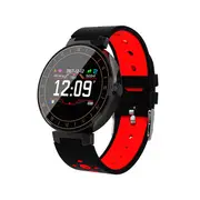 L8 0.95 inch OLED Color Screen IP68 Waterproof Smart Watch Blood Pressure Oxygen Monitor Smart Bracelet BLACKRED COLOR