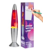 16 Inch Beautiful Liquid Motion Lamp with Yellow Wax Soothing Large Purple