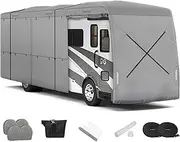 Leader Accessories Windproof Upgraded Class A RV Cover Motorhome Cover Fits 30' - 33' RV Extra Thick 5 Layers Top with Adhesive Repair Patches