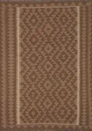 Geometric Kilim Rugs Wool Traditional Kelim Reversible Carpets 5x7 ft