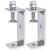 Metal Clamp Heavy Duty Clamp C Clamp Woodworking Clamp with Wide Jaw Openings (100MM), 2PCS Silver