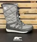Sorel Women Whitney II Tall Lace Gray Quarry Winter Waterproof Boots New in Box