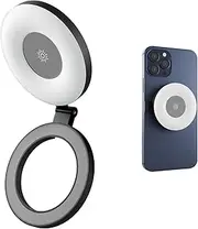 Magnetic Selfie Light for Phone, 3-Modes Magnetic Fill Light for Magsafe, Rechargeable 180° Flip Phone Ring Light for iPhone 15 14 13 12 Series Android Phones for Makeup, Video, TikTok, Vlog