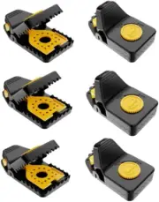 Monehet Large 6 Pack Mouse Trap Large Rat Trap Upgrade Quick Effective Sanita...