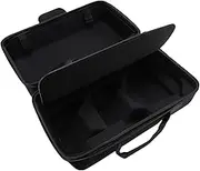Hard Shell Carrying Case for PS, Portable Game Console Travel Case with Two Tiers Design, Shoulder Strap, Large Capacity, for Gaming Accessories (Black)