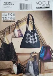 V8662 Vogue 8662 Sewing Pattern Purses HandBags Marcy Tilton 6 Styles OOP