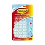 3M Command Decorating Deco Clips Clear 20 Clips 24 Mini-Strips 17026CLR NIP