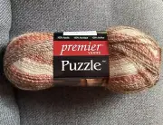 (1) Premier Puzzle Yarn Rubik’s Cube Bulky Brown Tan Red