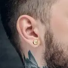 Pair Bullet Top Internal Threaded Labret Cartilage Helix Tragus Daith 16G