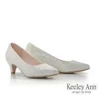 在飛比找momo購物網優惠-【Keeley Ann】金蔥中跟尖頭跟鞋(銀色3852581