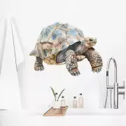 Lifelike Tortoise Wildlife Wall Decal Nursery Animal Turtle Wall Sticker Remo...