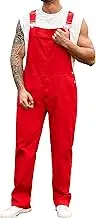 American Flag Overalls Pants Adjustable Straps Mens Red White and Blue Jean Coveralls 4th of July Romper