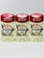 3 Old Spice Wilderness Lavender 24/7 Lasting Freshness Deodorant 2.6 oz/73 g New