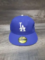 New Era 59Fifty Mens Cap Los Angeles Dodgers Blue On Field Game Fitted Hat 7 1/4