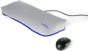 COMPUTER DUST SOLUTIONS Keyboard Dust Cover, Covers Large Size PC Keyboards, Silky Smooth Antistatic Vinyl, Translucent Coconut Cream Color with Blue Trim, (20W x2H x9D)