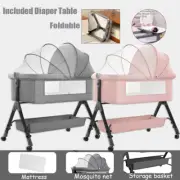 New All in 1 Deluxe Baby Portable Travel Cot Portacot Playpen Crib Bed Bassinet