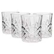 4x 310ml Classic Whisky Glasses Bar Glass Scotch Drinking Glassware Tumblers Set