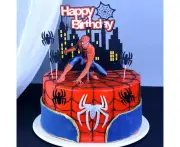 9pcs Spiderman Cake Topper Set Party Supplies Superhero Kids Children Birthday Decoration