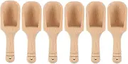 Operitacx 6pcs Seasoning Bath Salt Scoop Washing Scoops Coffee Bean Condiment Multipurpose Tea Scoops Salt Wooden Bath Salt
