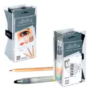 Cretacolor Art Set: Graphite + Watercolour Pencils + Brushes + Pencil Case Wrap