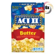 6x Packs | Act II Butter Tasty Microwave Popcorn | 3 Bags Per Pack ACT 2