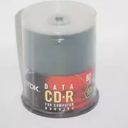 Brand New Sealed TDK CD-R Blank Recordable Disc CD 700 MB 80 min 48x 100PK
