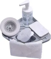 Kitchen Sink Caddy Sponge Holder Scratcher Holder Cleaning Brush Holder Sink Org