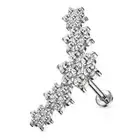 Piercing Labret Ear Five Flowers Rhinestone