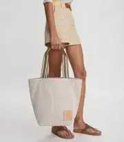 NWT TORY BURCH GRACIE CANVAS TOTE BAG