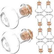 Alipis 20pcs Mini Glass Ornaments Decorative Wishing Bottles Glass Bottles for Diy Craft Accessories Wedding Favors