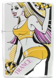 Zippo Trance Lady Girl by tica ishibashi Japan Model Oil Lighter White (Cheerlea