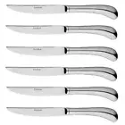 NEW PISTOL GRIP STEAK KNIFE SET 12 Knives Handle Tip Stainless