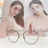 在飛比找Yahoo!奇摩拍賣優惠-Jill Stuart 黑-金雙色鈦金屬多邊形眼鏡 簡約線條