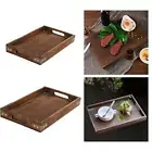 Wooden Serving Tray with Handle Food Trays Convenient Multipurpose Tray