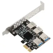 PCI-E 1x to 16x Riser Card PCI-Express 1 to 4 Slot PCIe USB3.0 Adapter Port M...