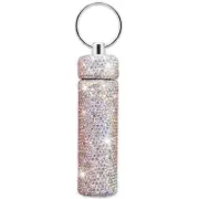 Bling Pill Case Pill Container Rhinestone Pill Box Portable Waterproof Pocket...