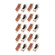 20pcs 3 Position 8P DPDT Panel Mount Micro Slide Switch Latching Toggle Switch