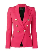 Embossed button-down suit coat FR36 pink