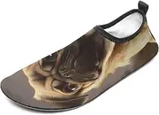 [BTCOWZRV] Water Shoes for Women Men Cute Pug Dog Water Sports Shoes Slip-on Breathable Lightweight Athletic Aqua Sock